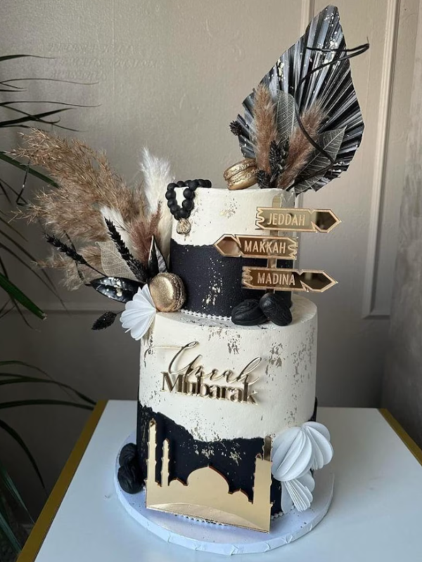 Umrah Mubarak Cake Topper and Charm Set