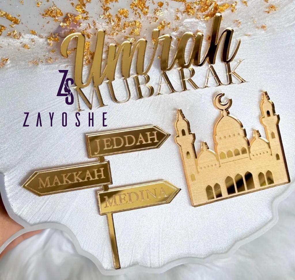 Umrah Mubarak Cake Topper in Sharjah