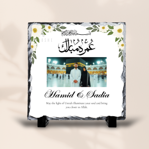 Umrah Mubarak Photo Rock Slate