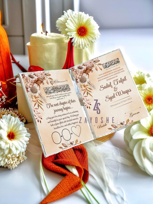 Customised Muslim Marriage Wedding Certificate