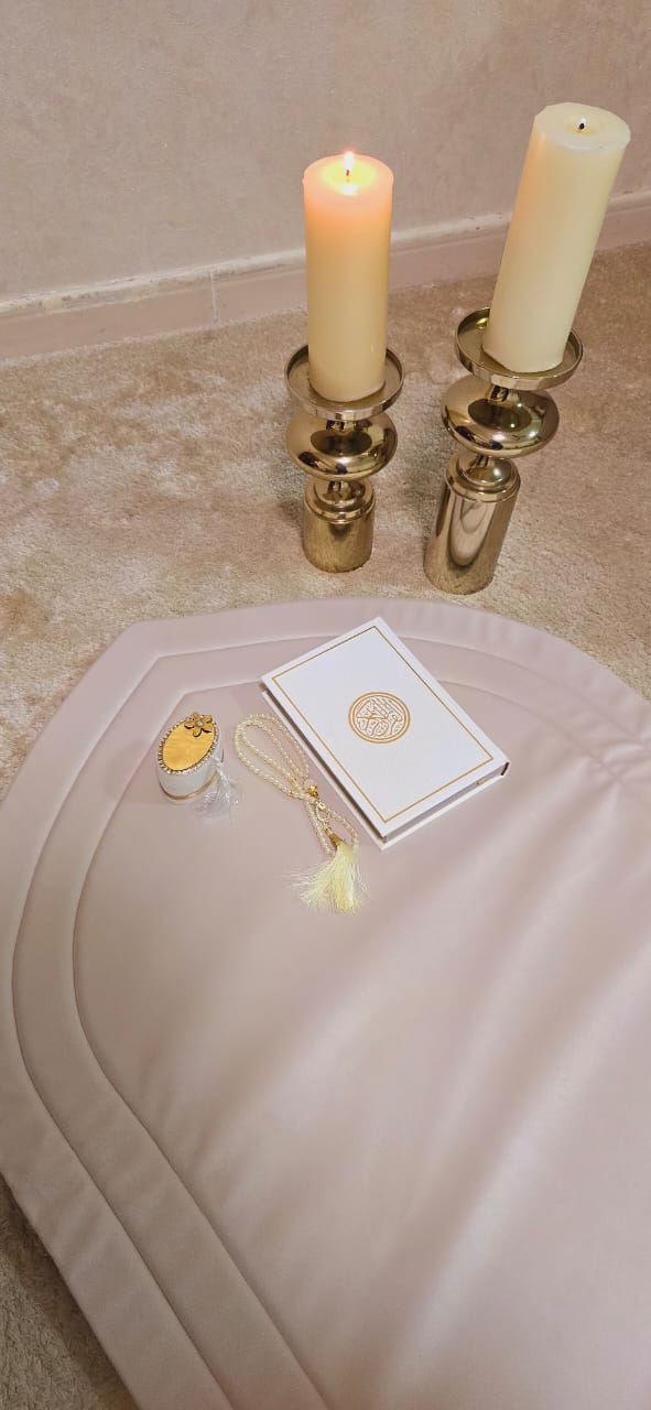 White Velvet Prayer Mat