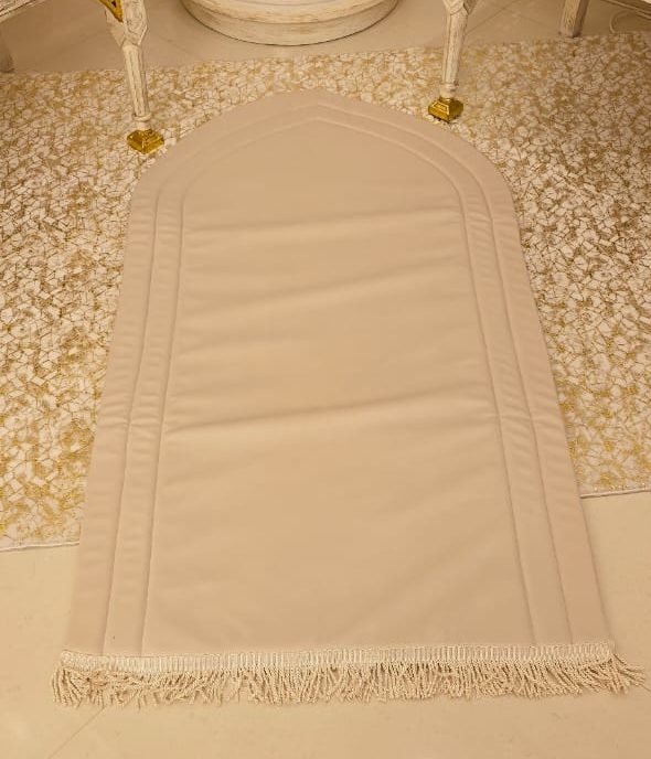 White Velvet Prayer Mat