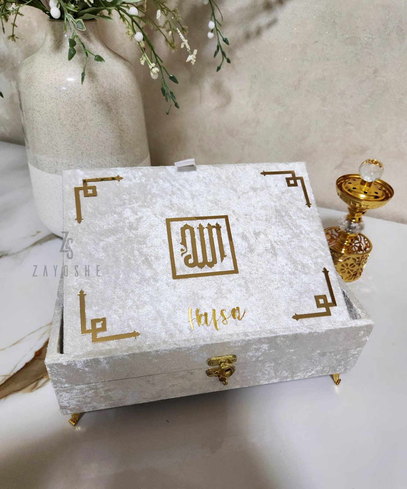 Luxurious Islamic Gift Box with Personalization – White - Gift Sets gift from ZAYOSHE in Maleha Street, Sharjah, UAE - image 7