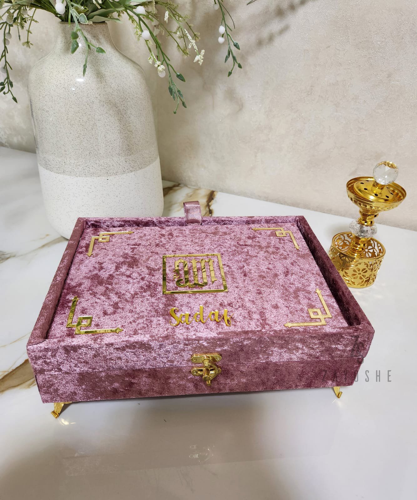 Luxurious Islamic Gift Box with Personalization – Light Pink - Gift Sets gift from ZAYOSHE in Maleha Street, Sharjah, UAE - image 2