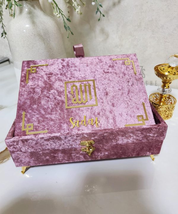 Luxurious Islamic Gift Box with Personalization - Pink