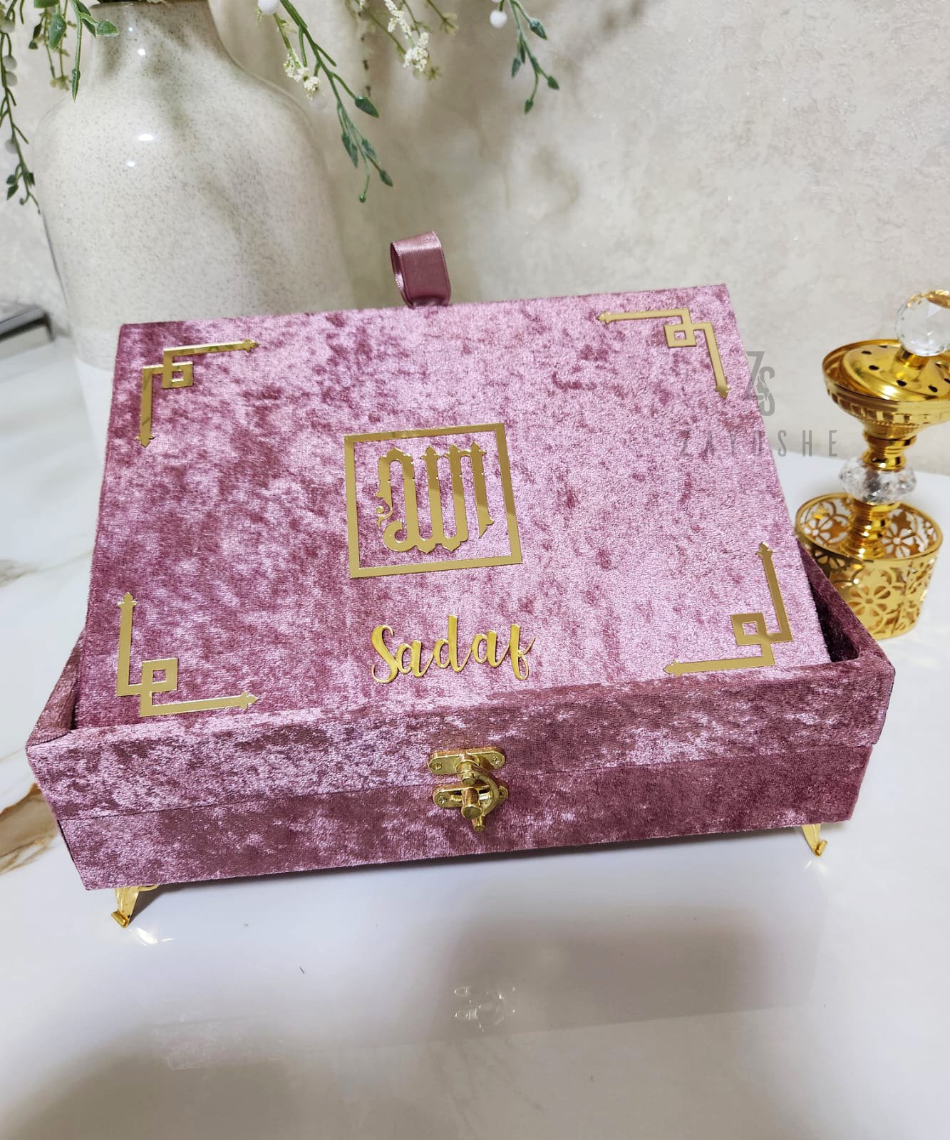 Luxurious Islamic Gift Box with Personalization – Pink - Gift Sets gift from ZAYOSHE in Maleha Street, Sharjah, UAE - image 2