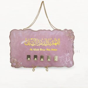Personalized Resin Key Holder - Pink