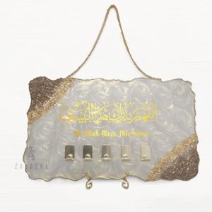 Personalized Resin Key Holder - White