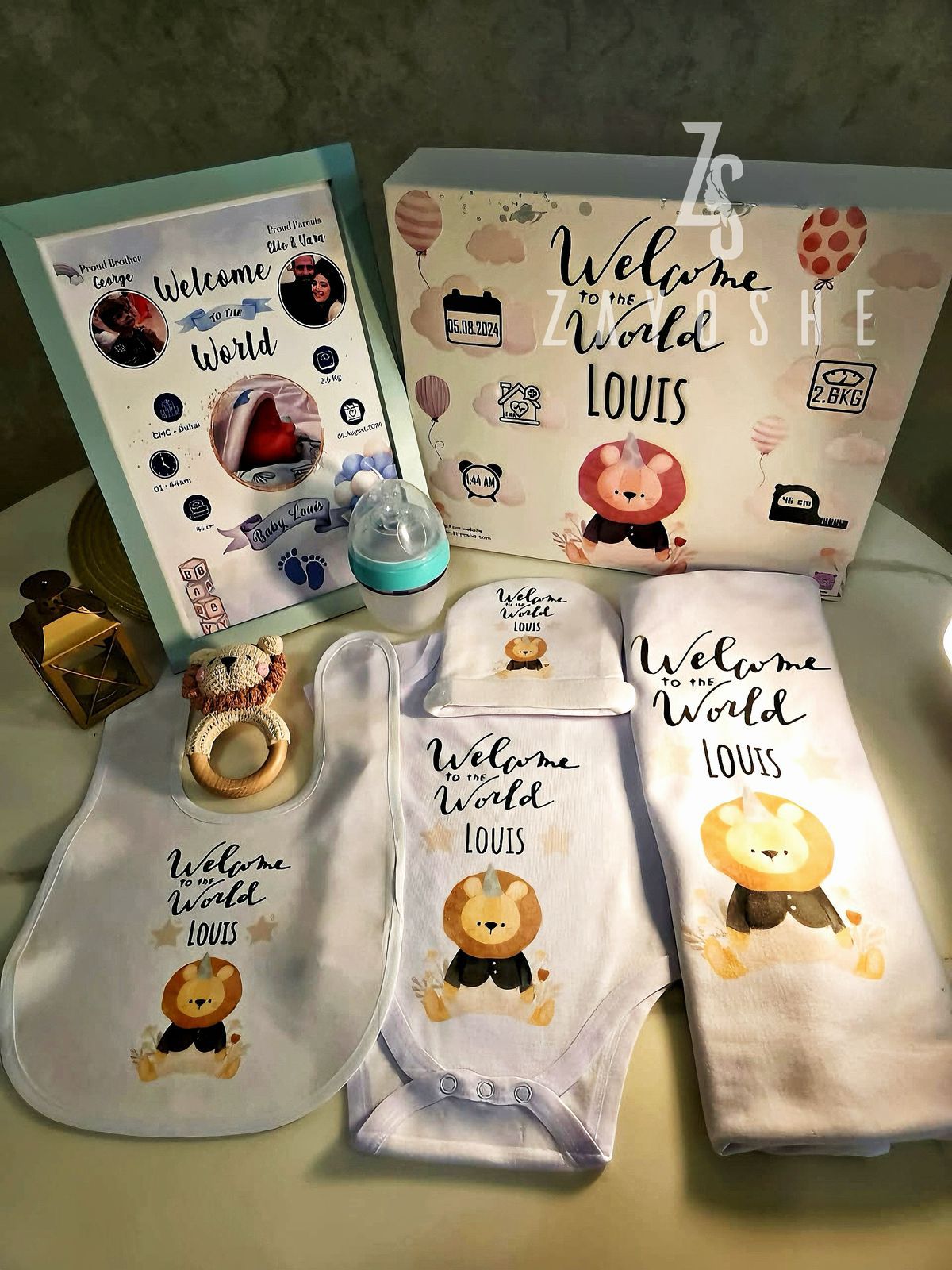 Personalized “Welcome to the World” Baby Gift Set - Gift Sets gift from ZAYOSHE in Maleha Street, Sharjah, UAE