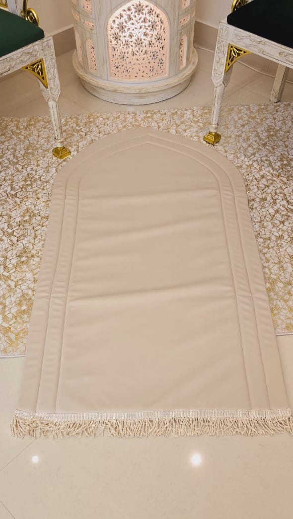 White Velvet Prayer Mat