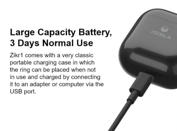 iQIBLA - Smart Tasbih Zikr Ring - Bright Gold