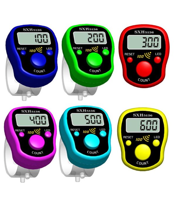Tasbih Digital Tally Counter SXH-5136 LED Light