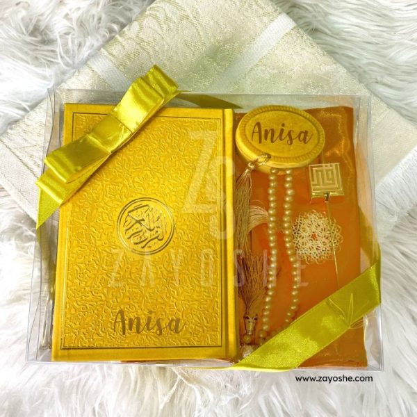 Premium Personalized Islamic Gift Set - Yellow
