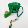 Pearl Tasbeeh With Personalized Case - Green