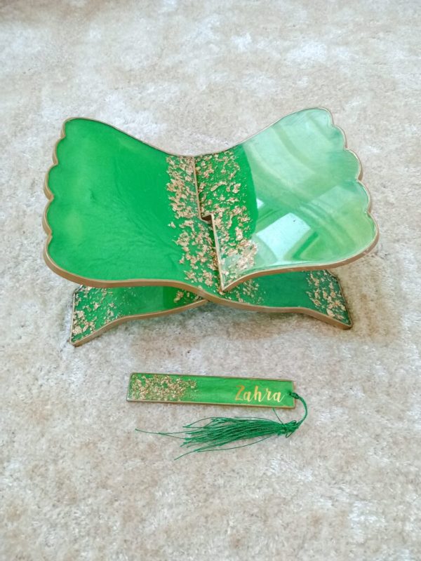 Premium Resin Quran Stand and Bookmark