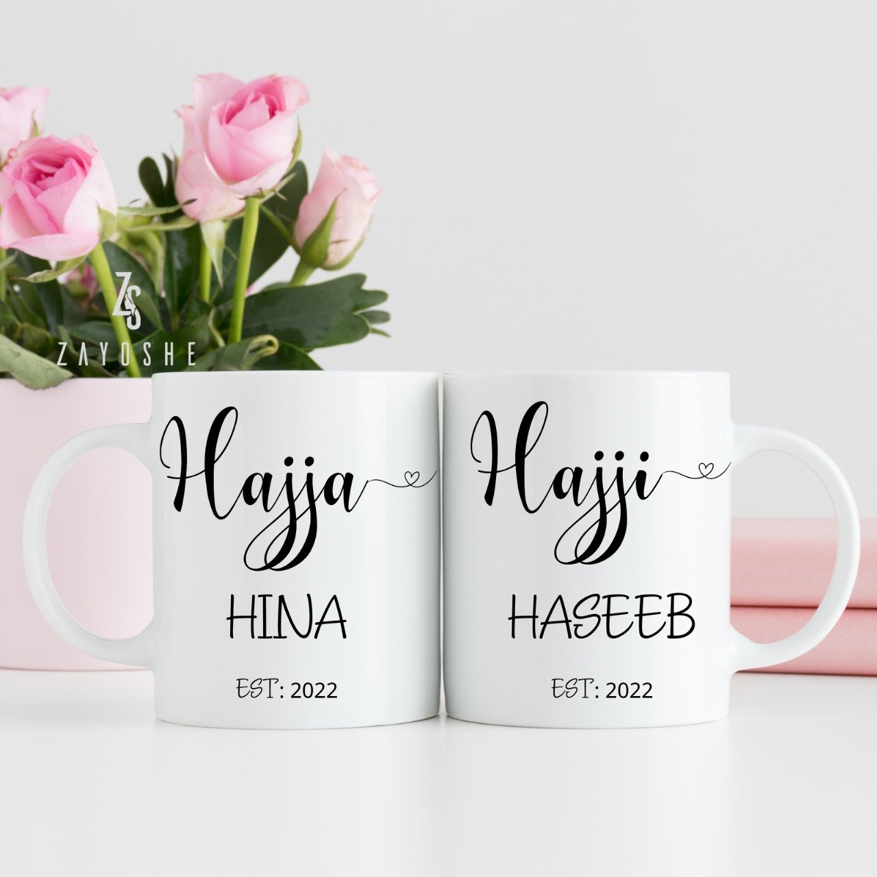 Hajji & Hajja Mugs - Drinkware gift from ZAYOSHE in Maleha Street, Sharjah, UAE