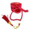 Pearl Tasbeeh With Personalized Case - Maroon