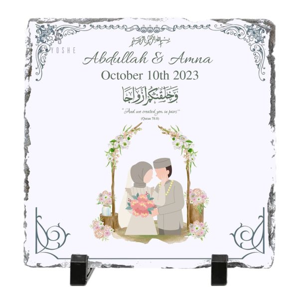 Personalized Wedding Rock Slate