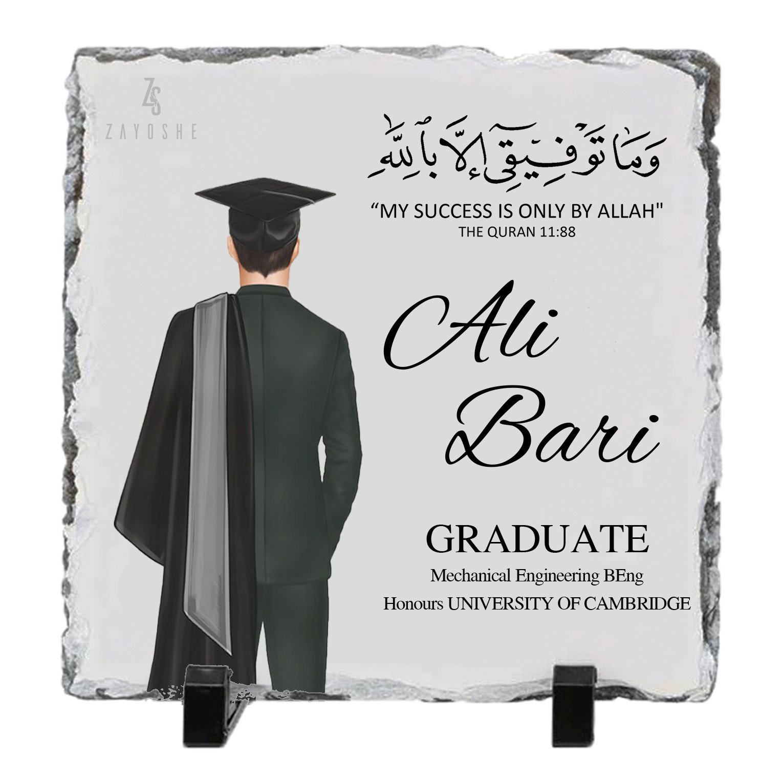 Personalized Graduation Rock Slate Frame For Him in Sharjah