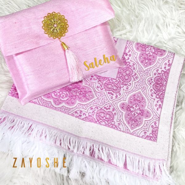 Prayer Rug With Pouch - Dark Pink