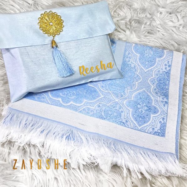 Prayer Rug With Pouch - Light Blue