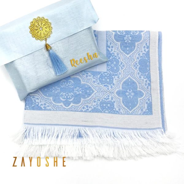 Prayer Rug With Pouch - Light Blue