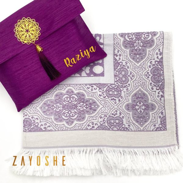 Prayer Rug With Pouch - Purple