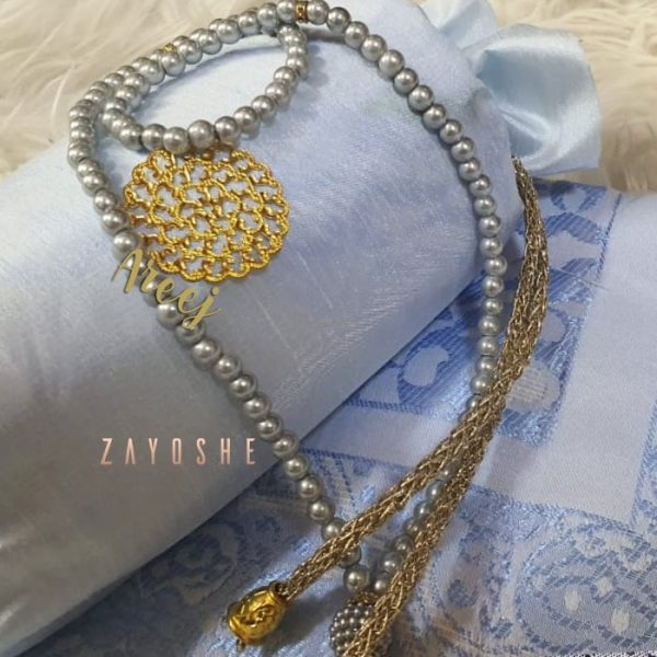 Prayer Rug With Pouch And Matching Tasbeeh - Light Blue