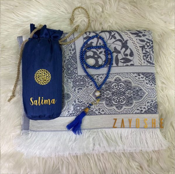 Prayer Rug With Pouch And Matching Tasbeeh - Green