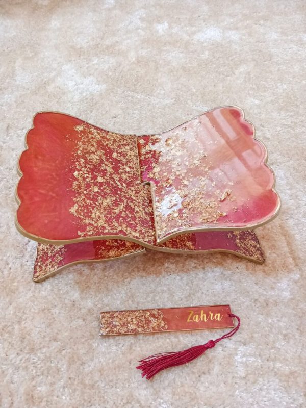 Premium Resin Quran Stand and Bookmark