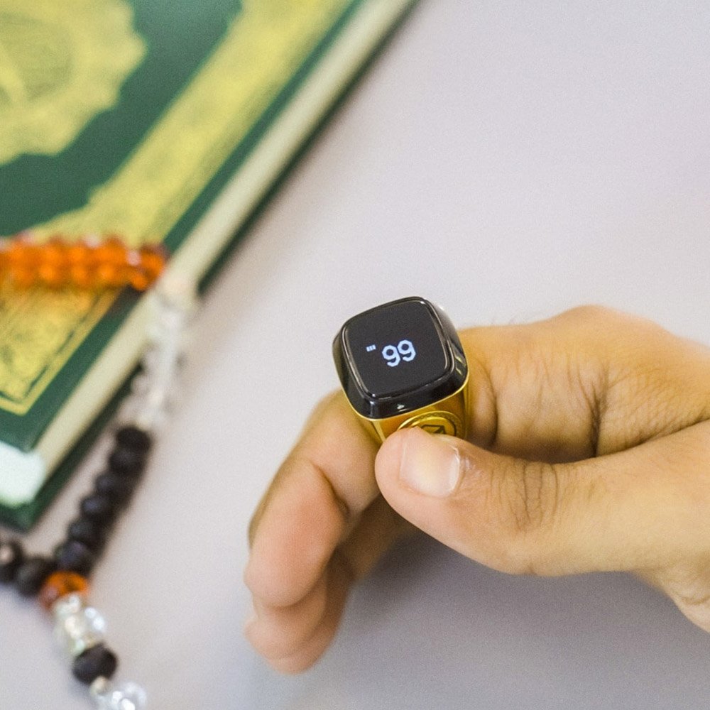 iQIBLA – Smart Tasbih Zikr Ring – Bright Gold - Gifts gift from ZAYOSHE in Maleha Street, Sharjah, UAE - image 6
