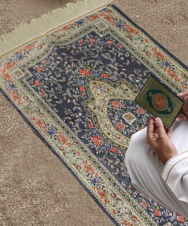 Sundus Luxury Madinah Prayer Mat - Grey