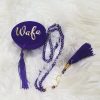 Pearl Tasbeeh With Personalized Case - Dark Purple