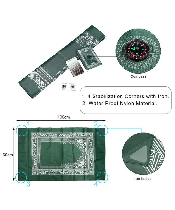 Travel Prayer Rug with Compass