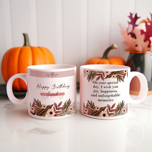 Personalized Birthday Bloom Mug