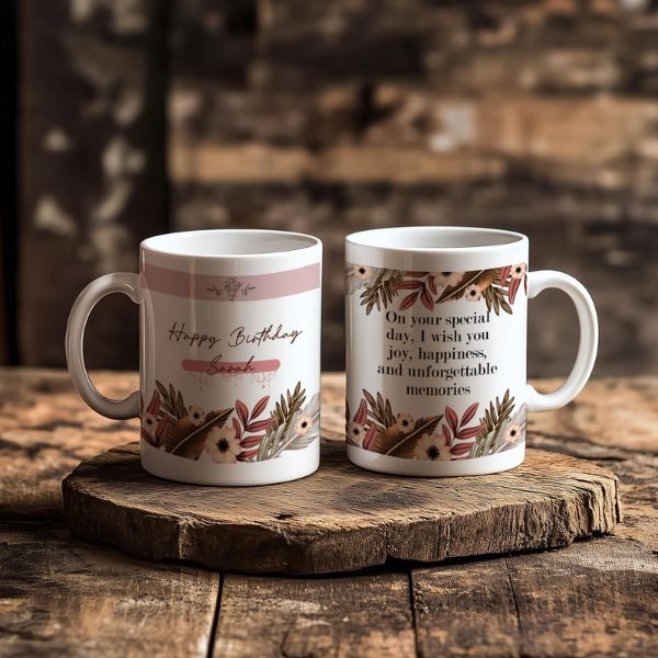 Personalized Birthday Bloom Mug