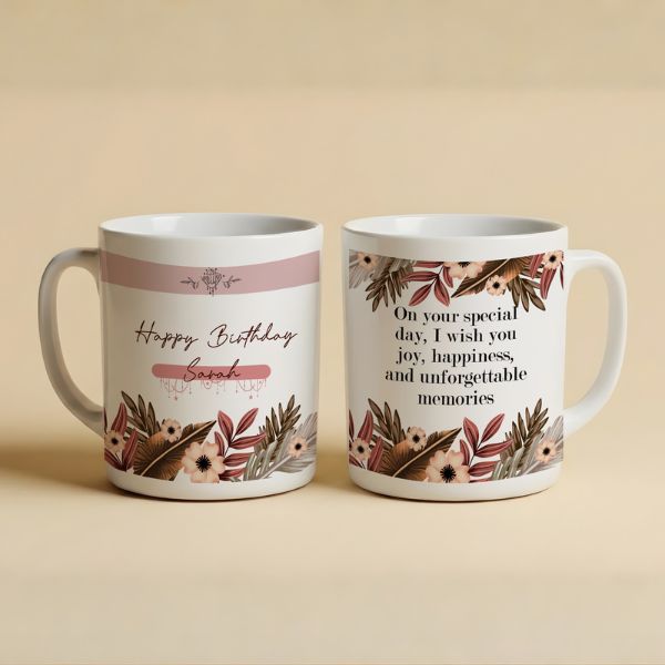 Personalized Birthday Bloom Mug