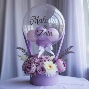 Custom Lavender Wedding Balloon Gift