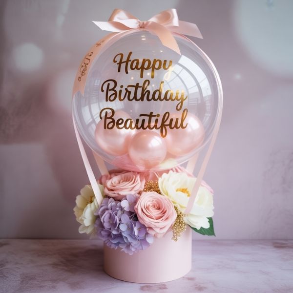 Customized Birthday Blush Pink Balloon