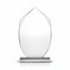 Customized Wide Flame Crystal Awards with Glass Base