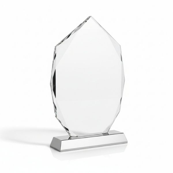 Customized Wide Flame Crystal Awards with Glass Base