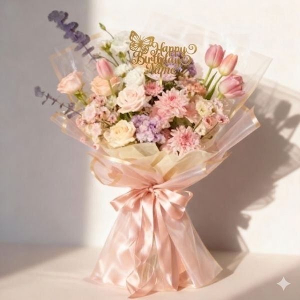 Elegant Blush Pink Petal Bouquet