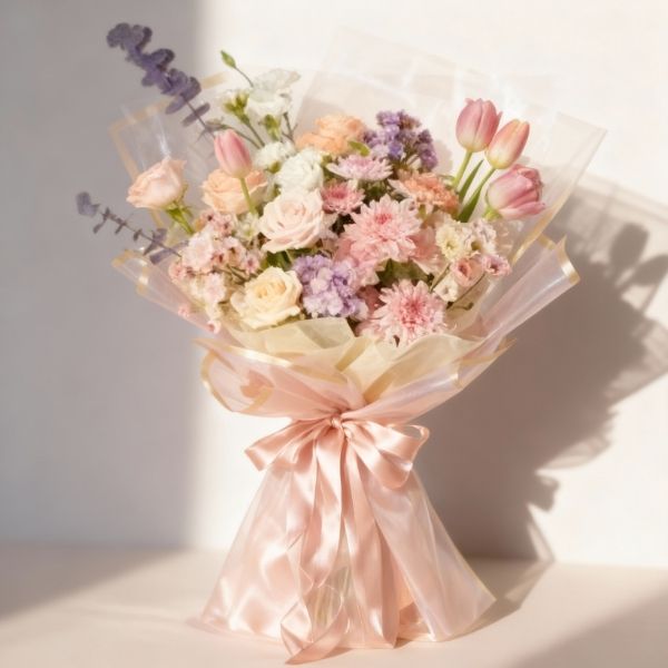 Elegant Blush Pink Petal Bouquet