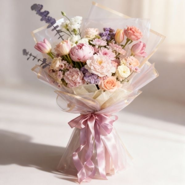 Elegant Blush Pink Petal Bouquet