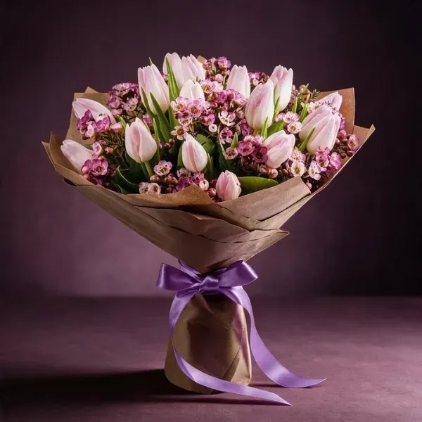 Elegant Blush Pink Tulip Flower Bouquet1 new Elegant Blush Pink Tulip Flower Bouquet