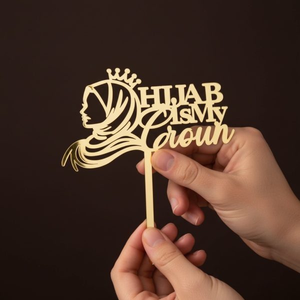 Hijabi Girl Crown Cake Topper
