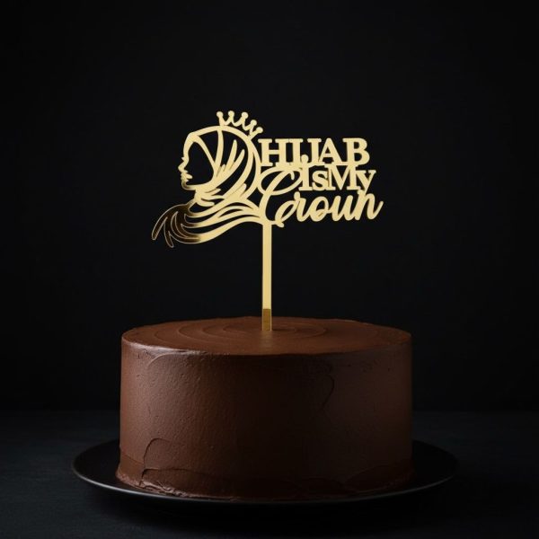 Hijabi Girl Crown Cake Topper