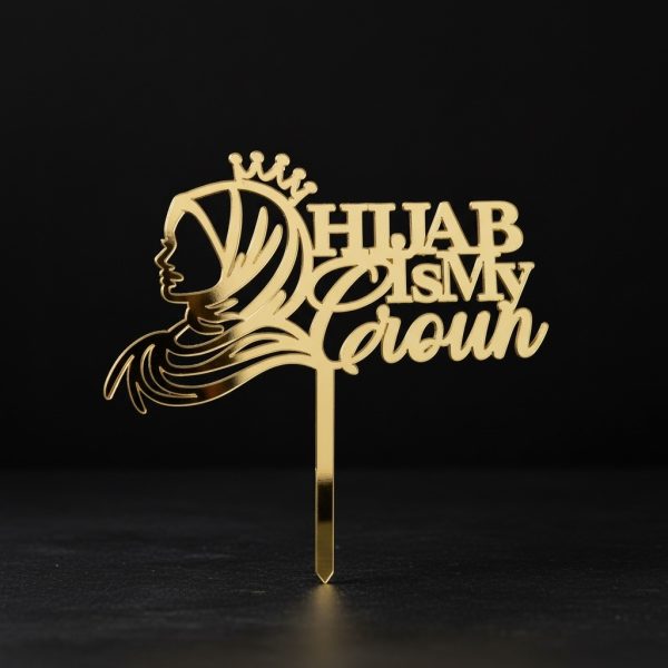 Hijabi Girl Crown Cake Topper