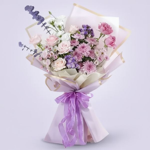 Lavender Bliss Pastel Flower Bouquet