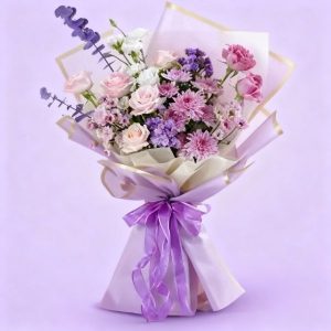 Lavender Bliss Pastel Flower Bouquet